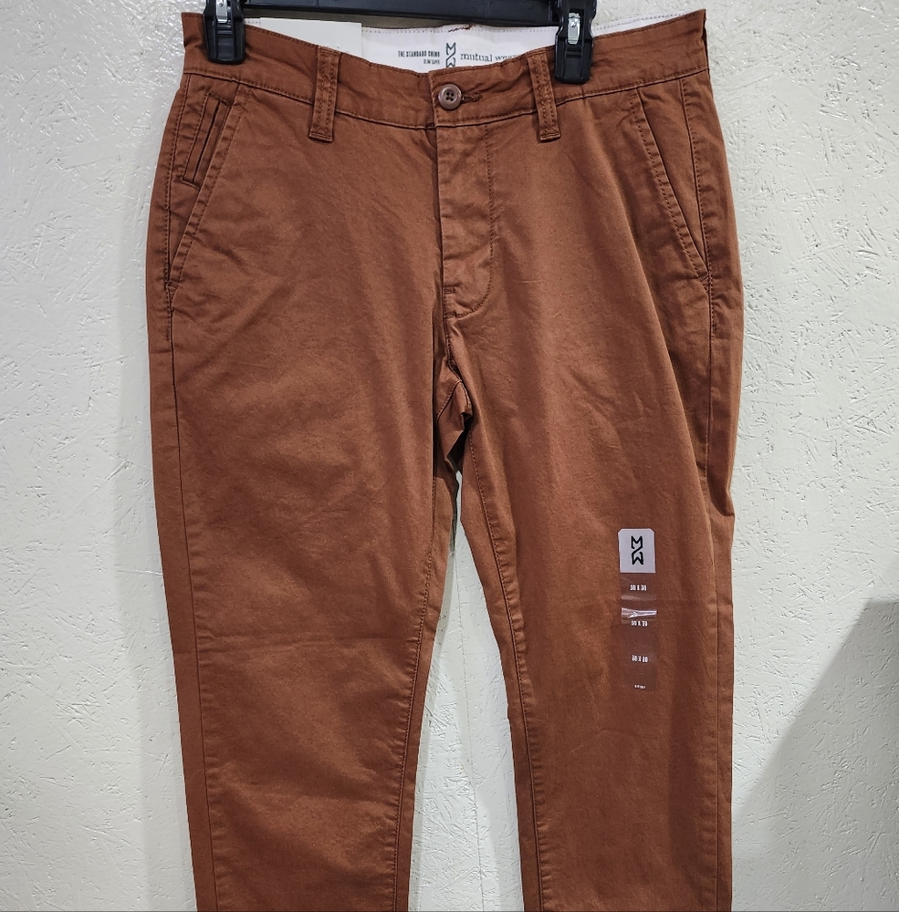 Mutual Weave Standard Chino Pants Mens 30x32‎ Slimfit New